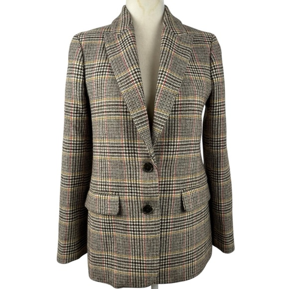 J.Crew Sommerset Blazer Houndstooth Wool Brown Academia Moon British Cloth 2 - Picture 2 of 16
